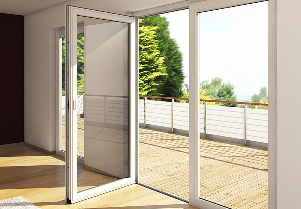 Porta-finestra in legno